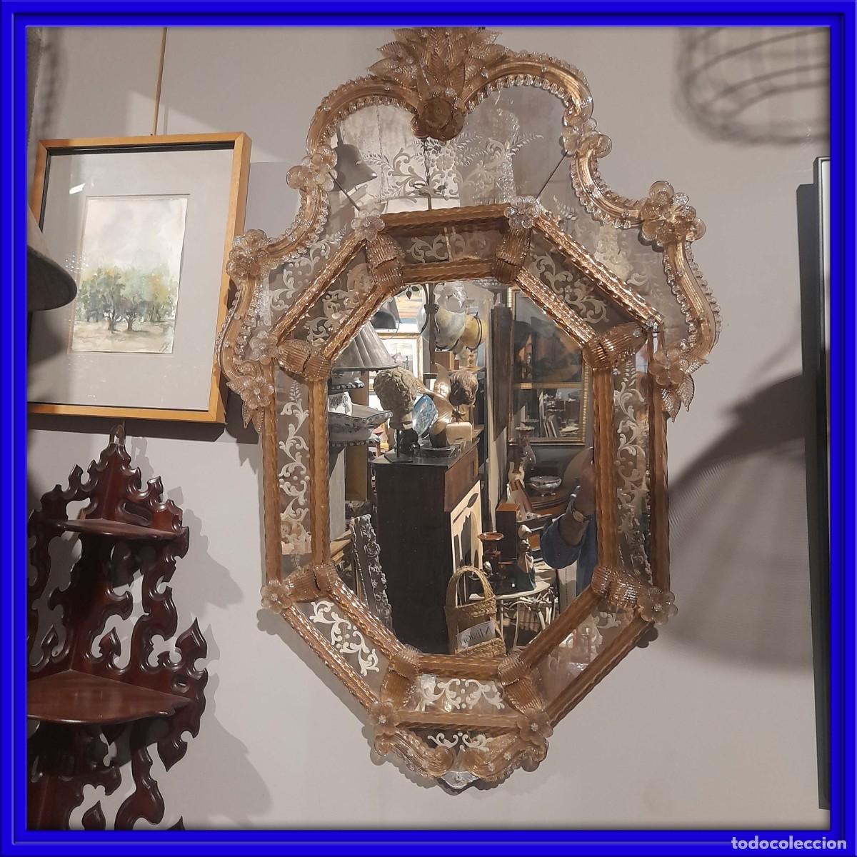 Antig&uuml;edades: ESPEJO VENECIANO ANTIGUO DE MUCHA CALIDAD