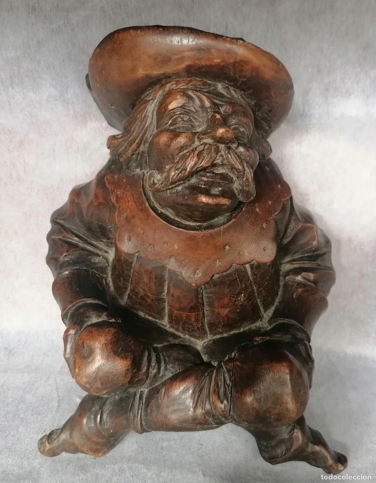 Antig&uuml;edades: ANCIENNE MISERICORDE DE STALLE CONSOLE EN BOIS PERSONNAGE XVIII XVII SIECLE