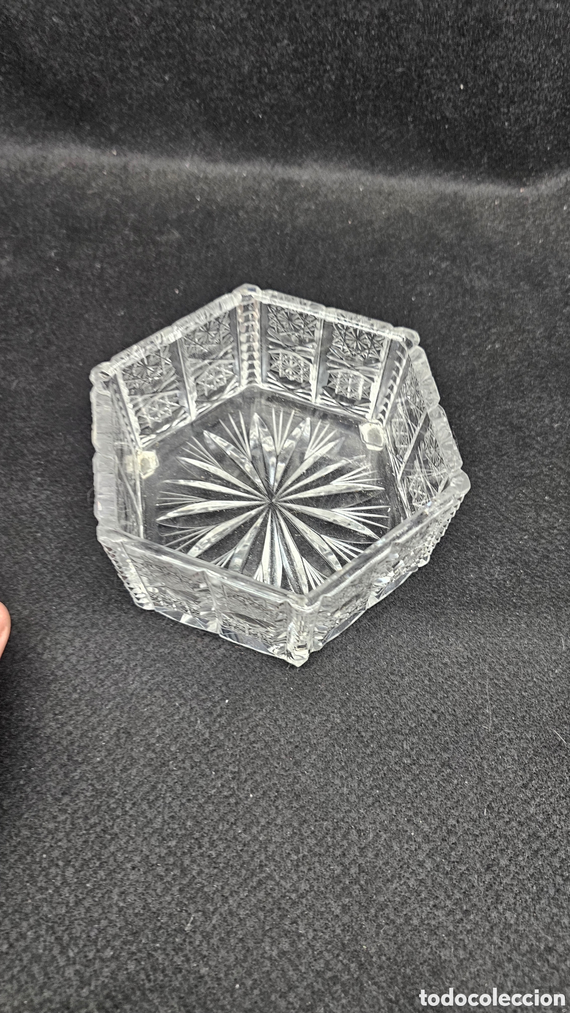 Antig&uuml;edades: Cuenco de cristal de plomo tallado - Foto 7