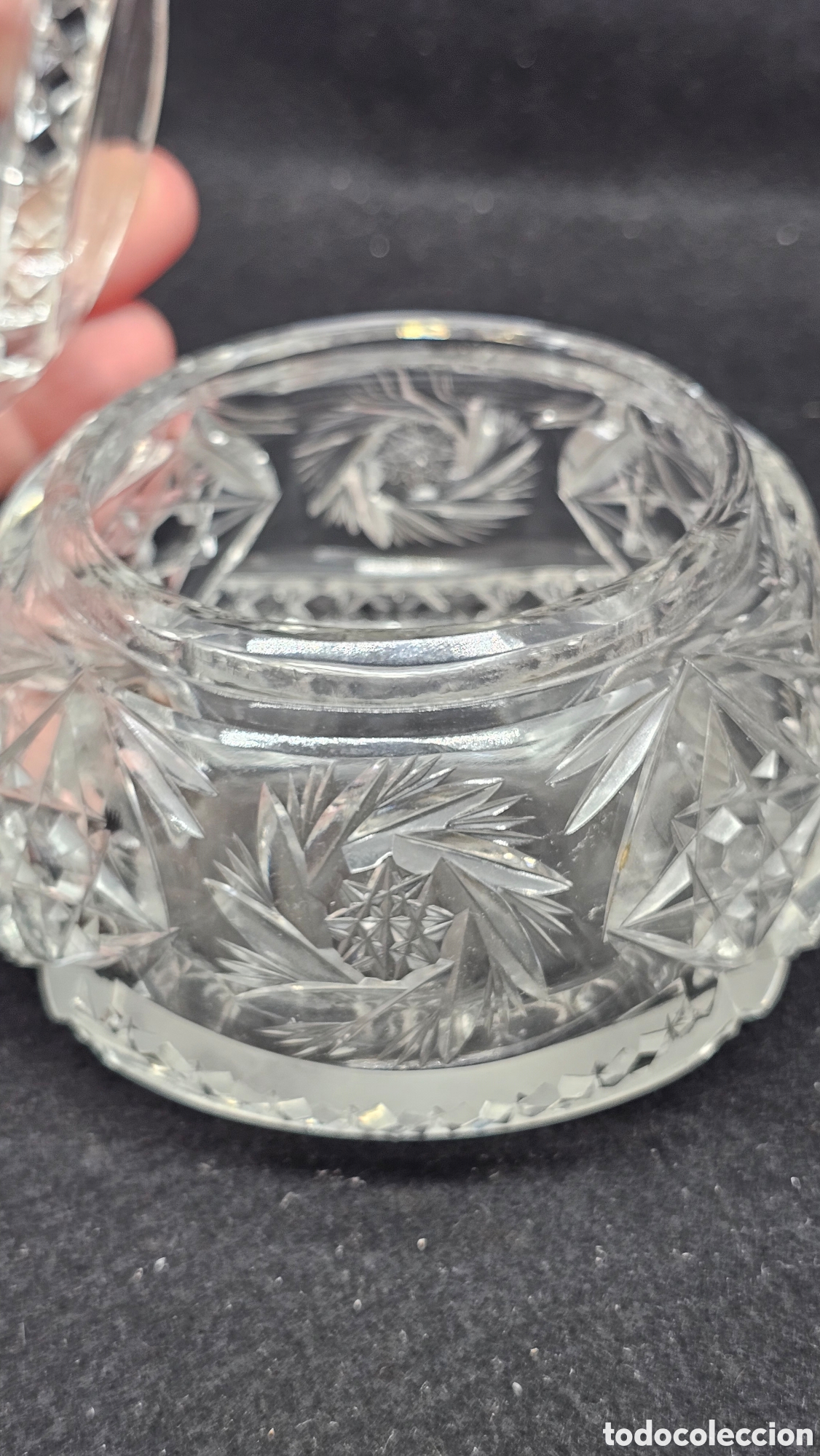 Antig&uuml;edades: Bombonera antigua de cristal - Foto 2