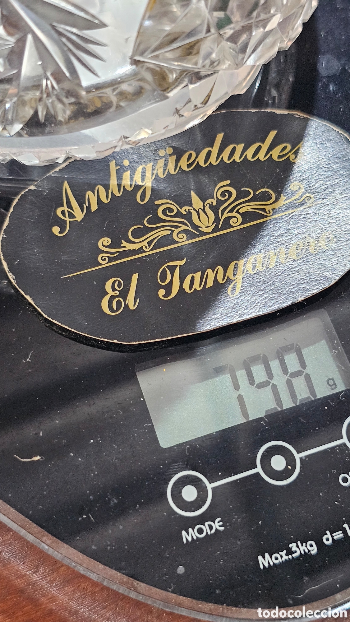 Antig&uuml;edades: Bombonera antigua de cristal - Foto 7