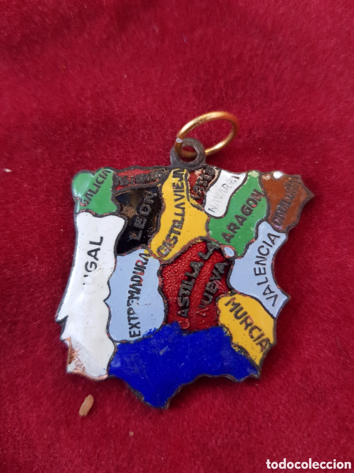 Antig&uuml;edades: ANTIGUA MEDALLA ESMALTADA DE ESPA&Ntilde;A A&Ntilde;OS 60