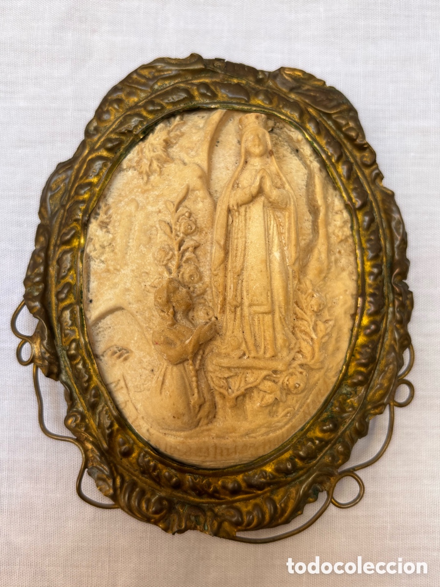 Antig&uuml;edades: Marco de bronce espuma de mar S.XIX - Foto 2