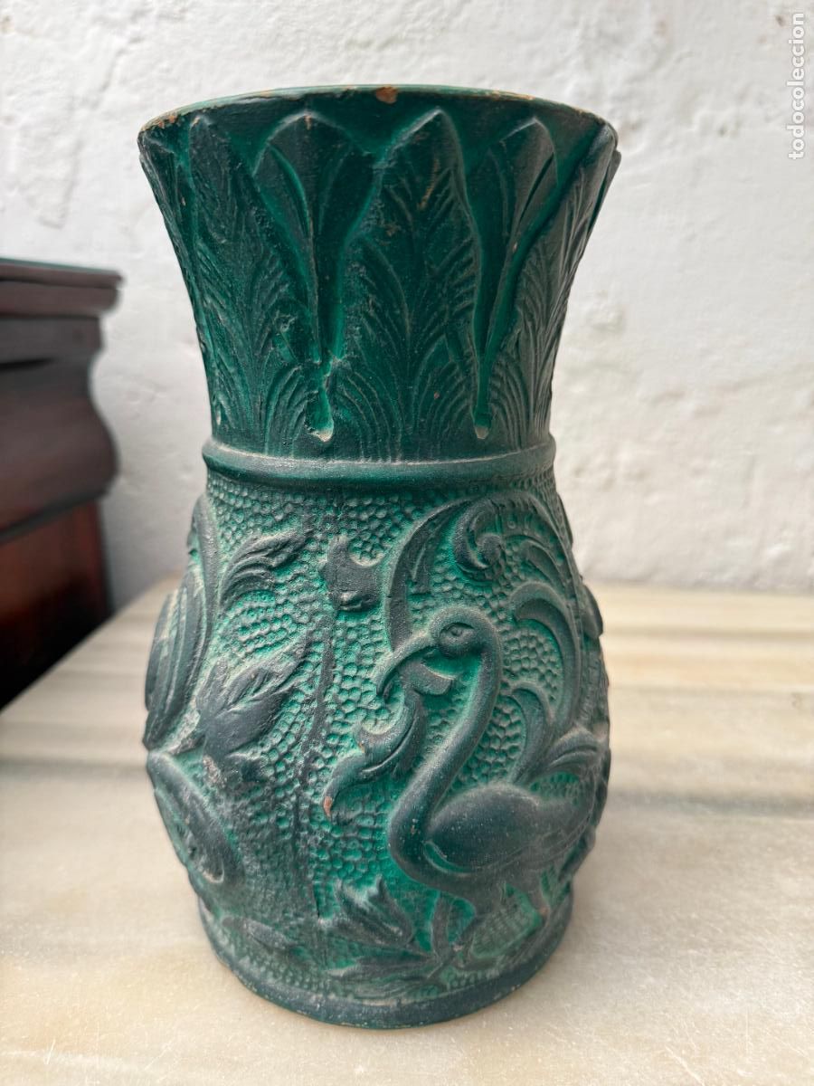 Antig&uuml;edades: ANTIGUO JARRON DE TERRACOTA - MEDIDA 25 CM