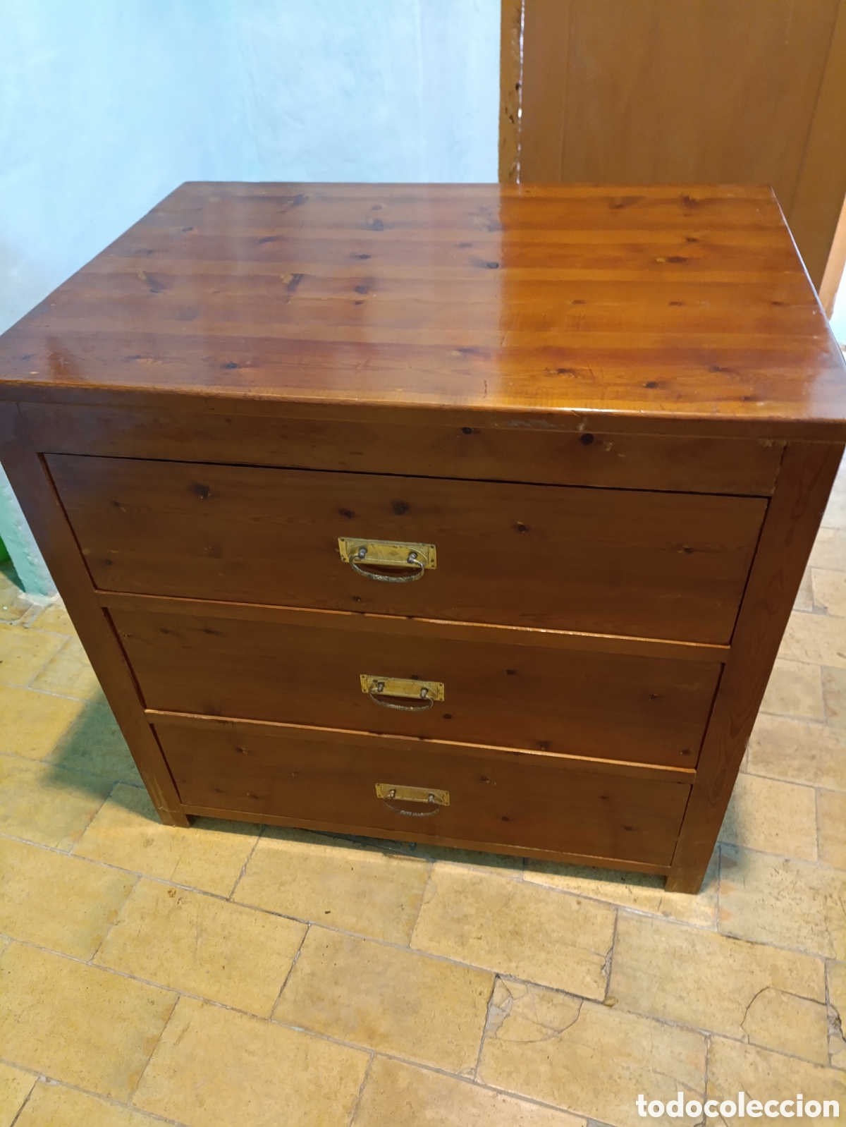 Antig&uuml;edades: C&oacute;moda de madera 3 cajones de origen - Foto 1