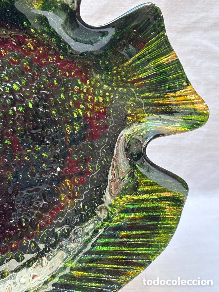 Antig&uuml;edades: Plato de vidrio Poisson de Arcoroc - Foto 5