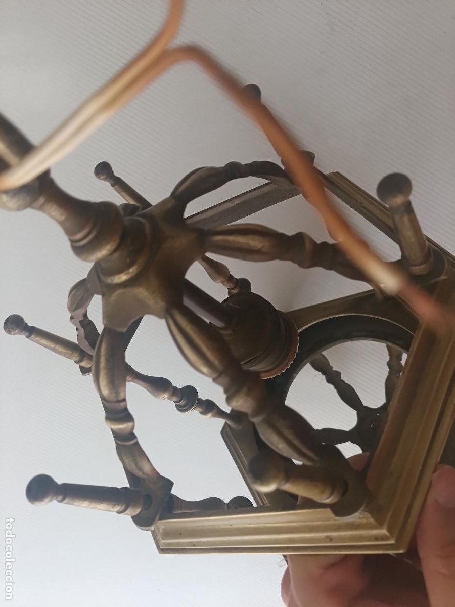 Antig&uuml;edades: Farol antiguo de bronce de techo - Foto 6