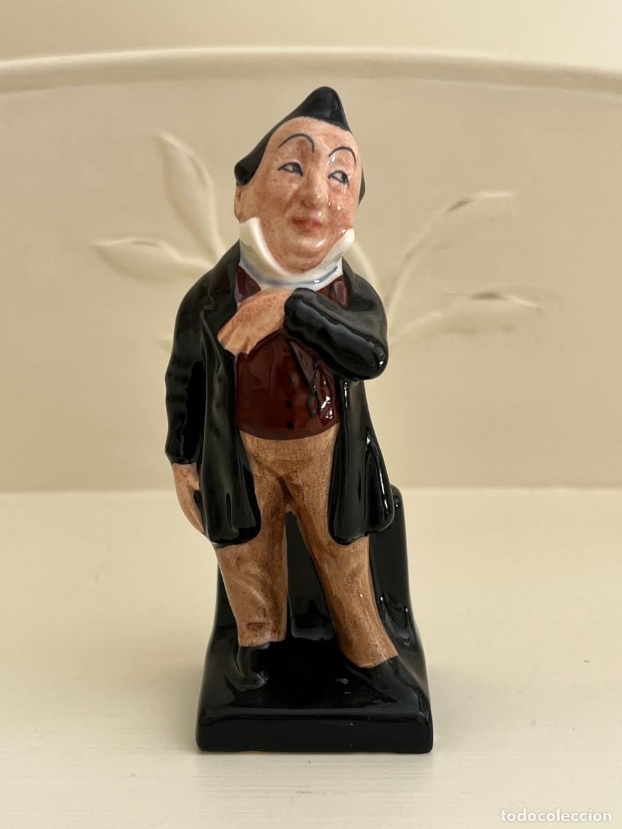 Antig&uuml;edades: Figura Royal Doulton Pecksniff M43 &ndash; Dickens miniatura 10 cm &ndash; Made in England