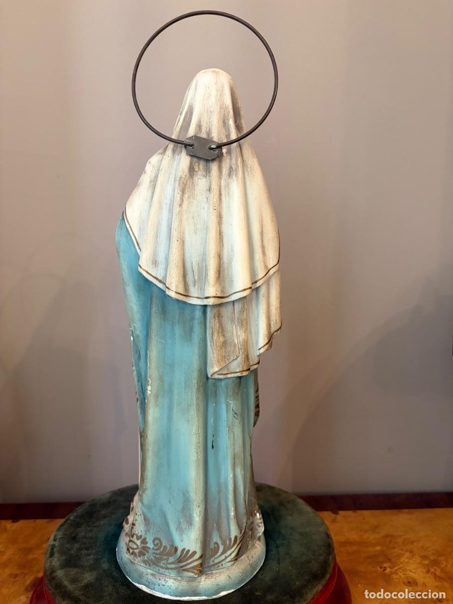 Antig&uuml;edades: FIGURA VIRGEN SAGRADO CORAZ&Oacute;N - Foto 5