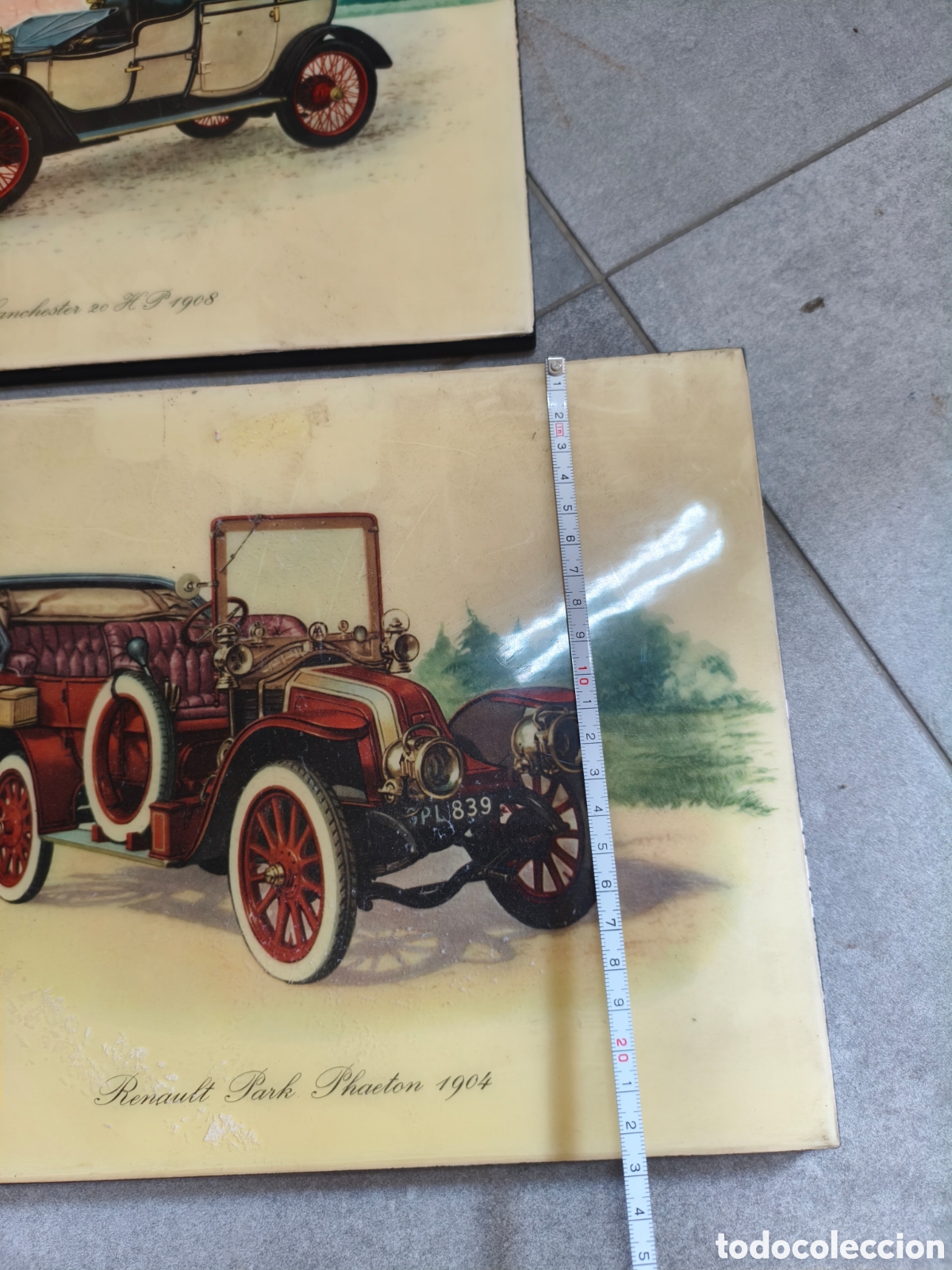 Antig&uuml;edades: Lote Cuadros madera coches de epoca - Foto 2