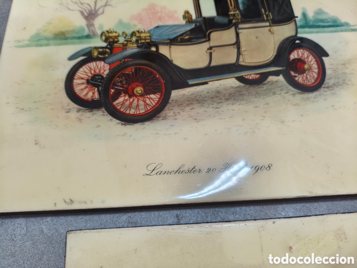 Antig&uuml;edades: Lote Cuadros madera coches de epoca - Foto 4