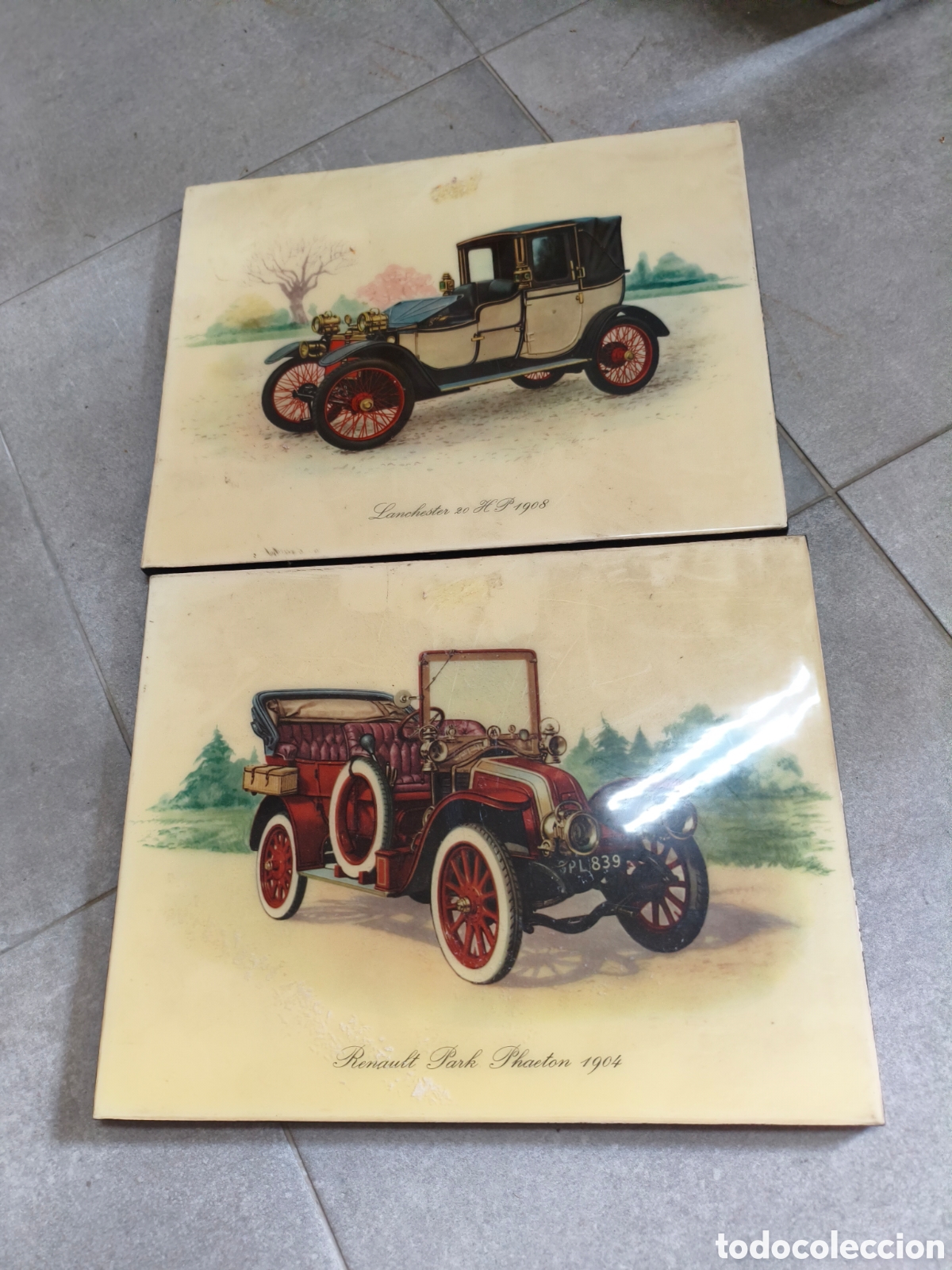 Antig&uuml;edades: Lote Cuadros madera coches de epoca - Foto 7