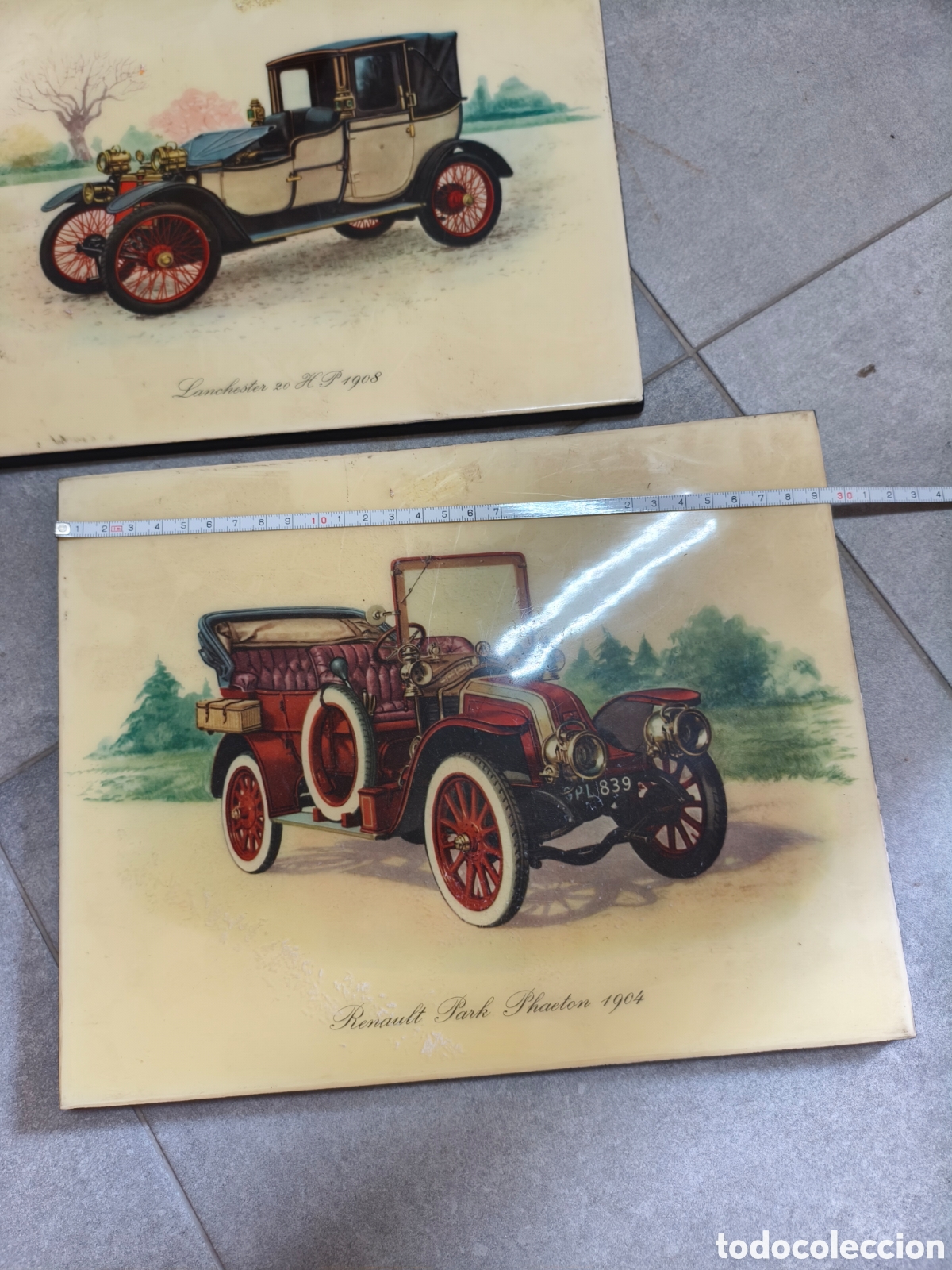 Antig&uuml;edades: Lote Cuadros madera coches de epoca