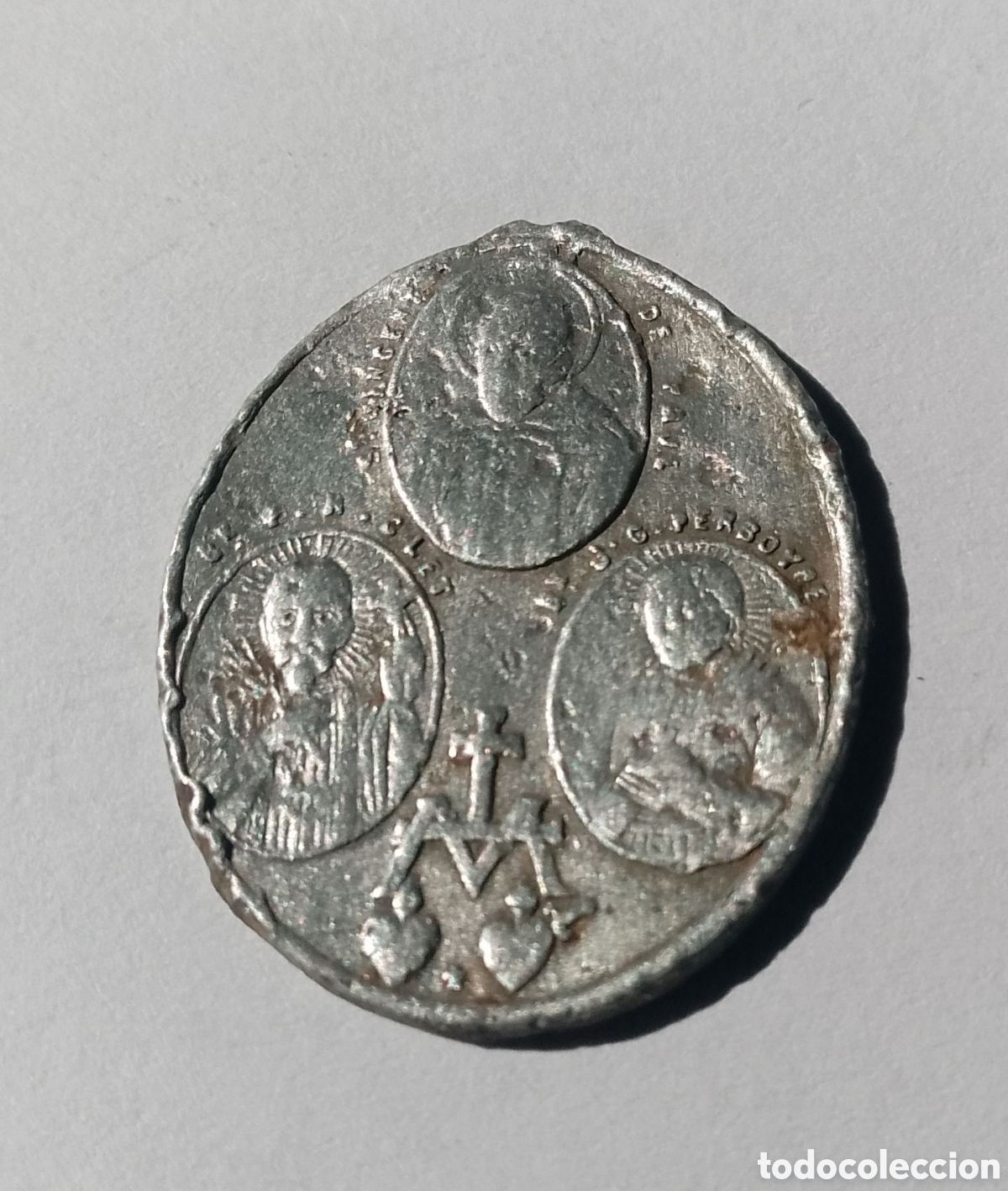 Antig&uuml;edades: MEDALLA ANTIGUA DE CALAMINA - Foto 2