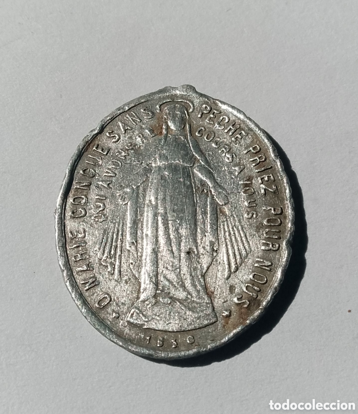Antig&uuml;edades: MEDALLA ANTIGUA DE CALAMINA - Foto 1