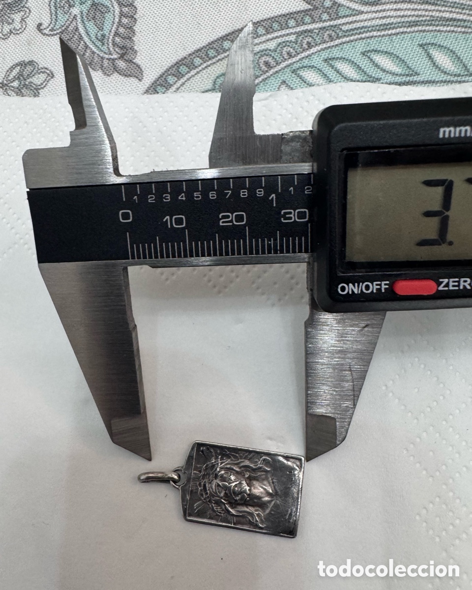 Antig&uuml;edades: Colgante Jes&uacute;s Cristo (plata 800) Medalla rectangular, 20 grs Plata pura - Foto 5