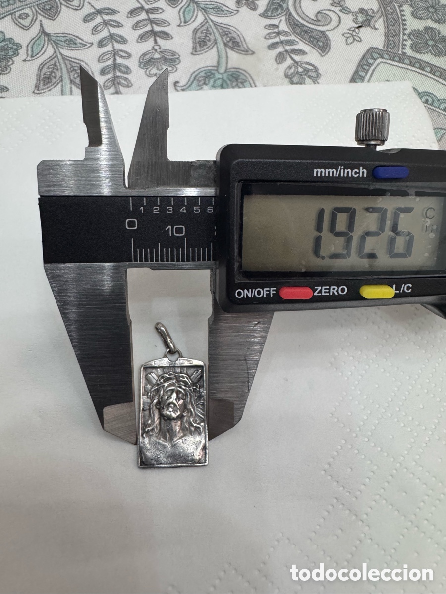 Antig&uuml;edades: Colgante Jes&uacute;s Cristo (plata 800) Medalla rectangular, 20 grs Plata pura - Foto 6