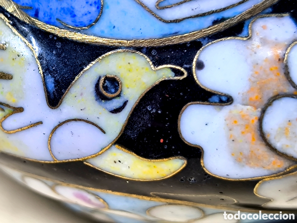 Antig&uuml;edades: TETERA ESMALTE CLOISONN&Eacute; 15 cm. - Foto 11