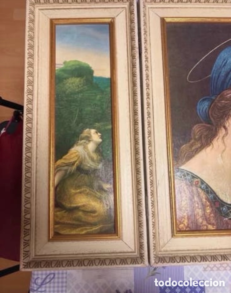 Antig&uuml;edades: Tr&iacute;ptico Virgen con paisajes - Foto 2