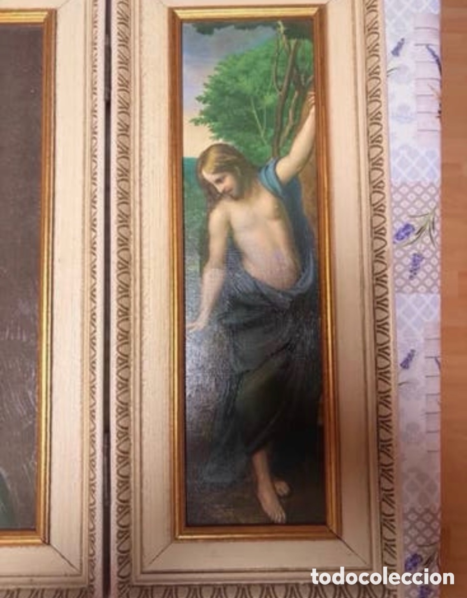 Antig&uuml;edades: Tr&iacute;ptico Virgen con paisajes - Foto 6