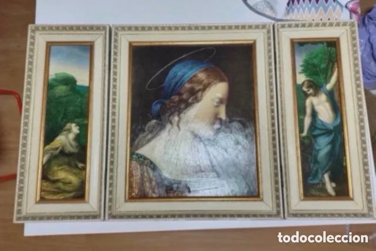 Antig&uuml;edades: Tr&iacute;ptico Virgen con paisajes