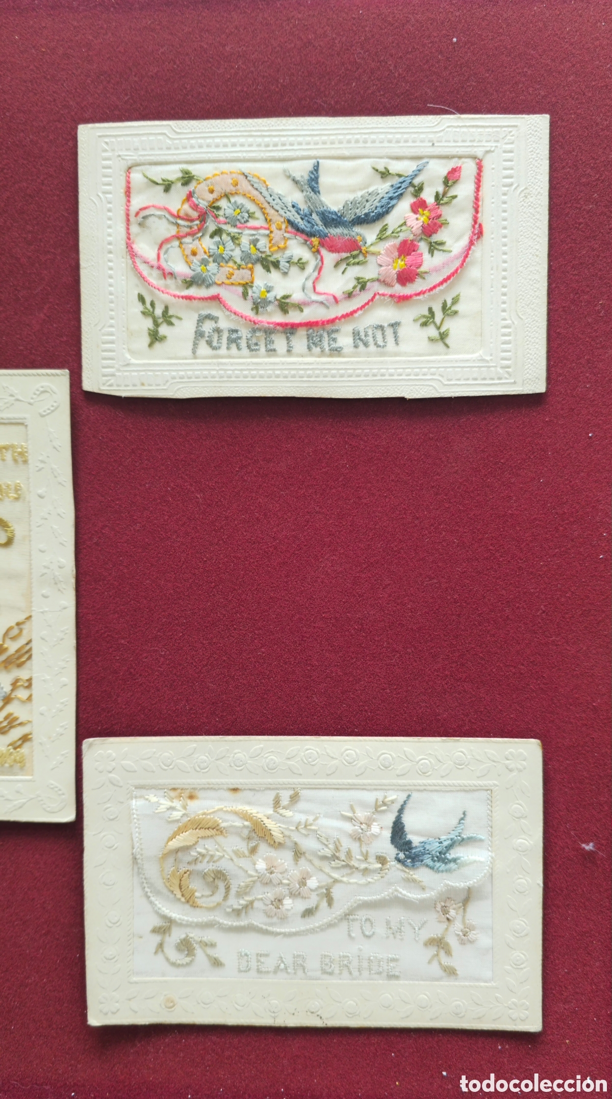 Antig&uuml;edades: WW1 Postales antiguas seda - Foto 2