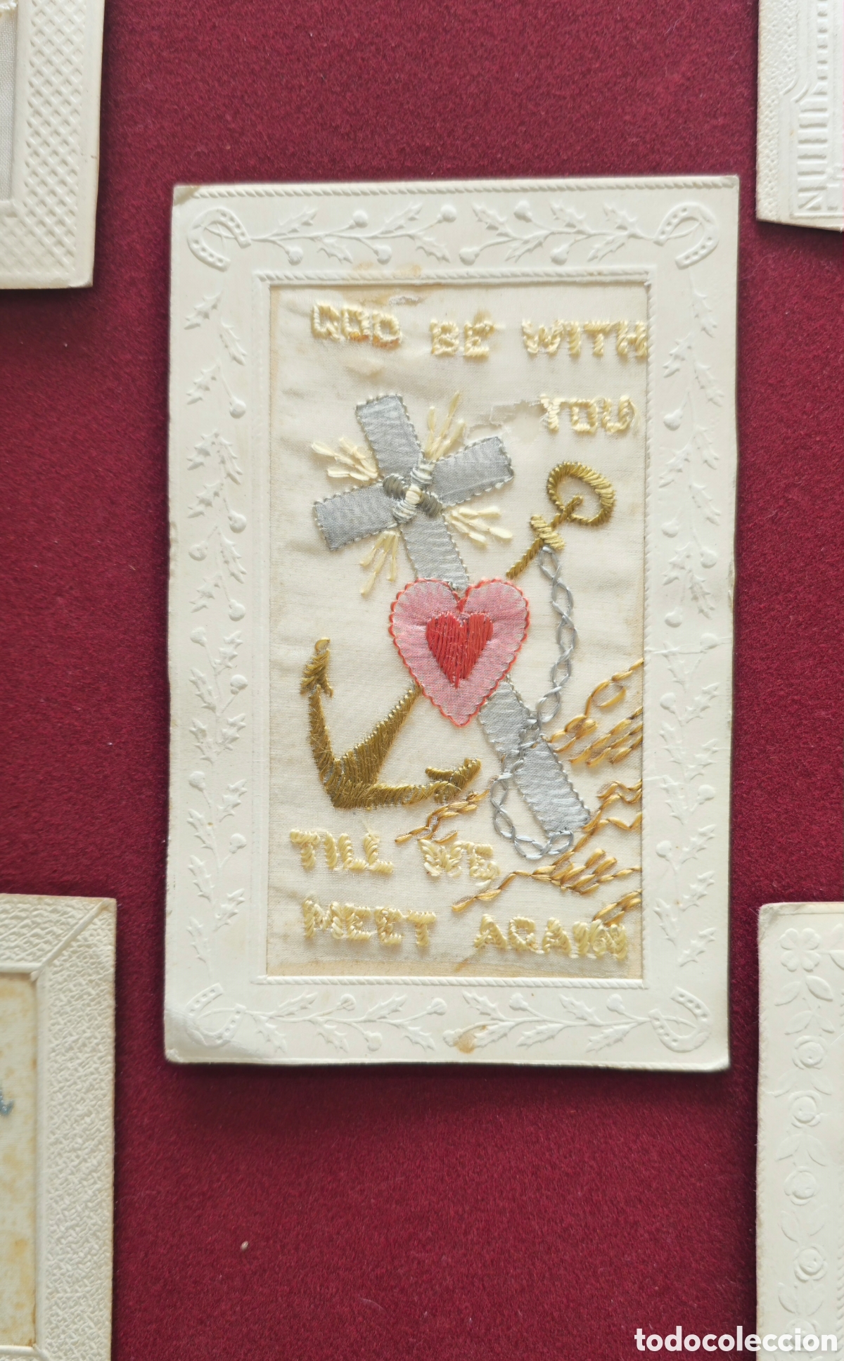 Antig&uuml;edades: WW1 Postales antiguas seda - Foto 5