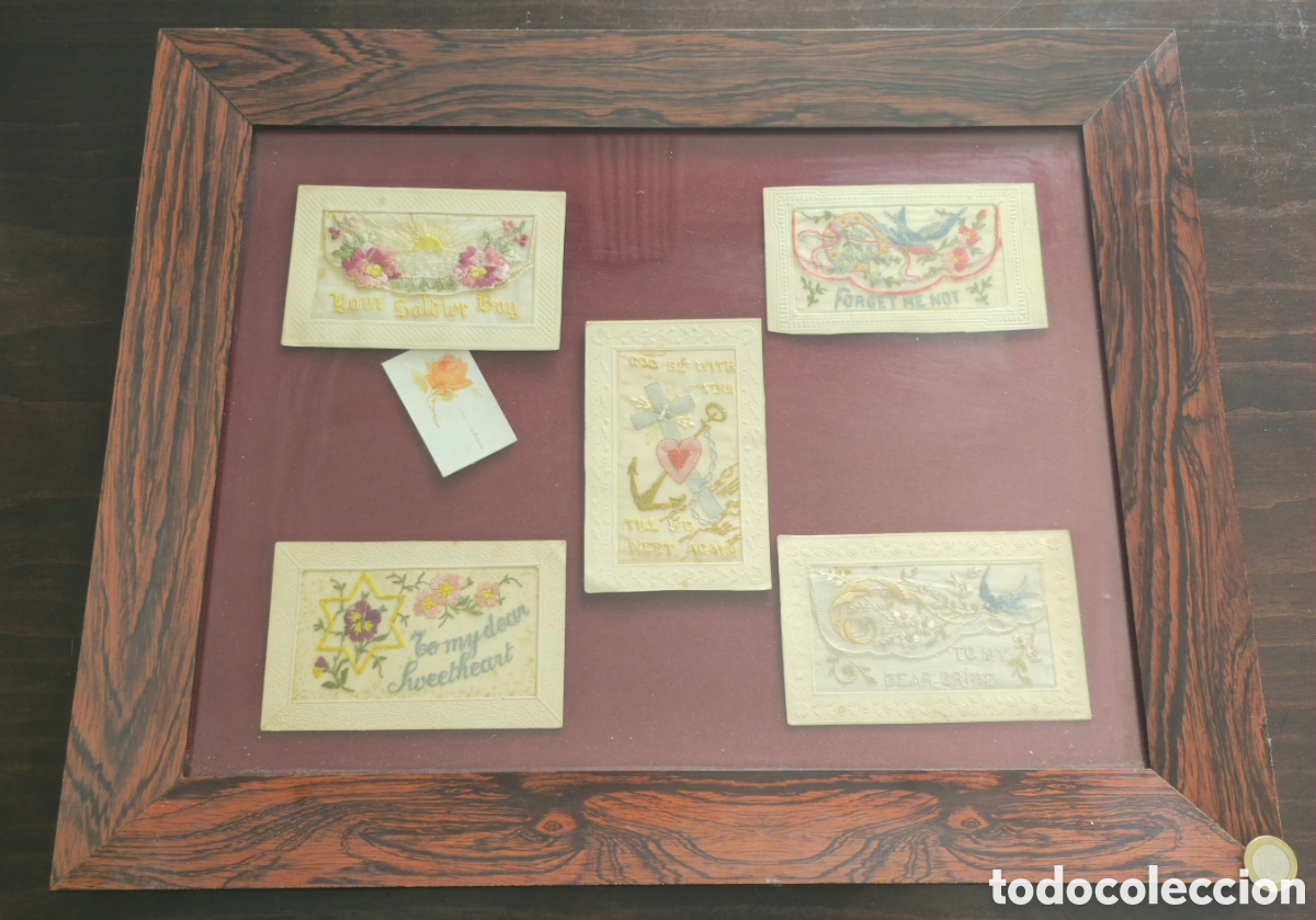 Antig&uuml;edades: WW1 Postales antiguas seda - Foto 6