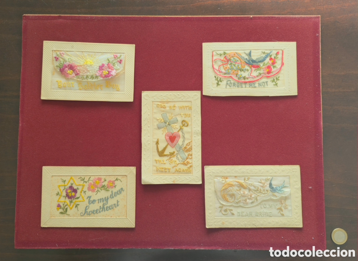 Antig&uuml;edades: WW1 Postales antiguas seda