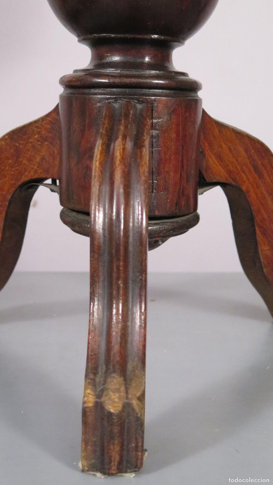 Antig&uuml;edades: TABURETE REGULABLE PARA PIANO. SIGLO XIX - Foto 3