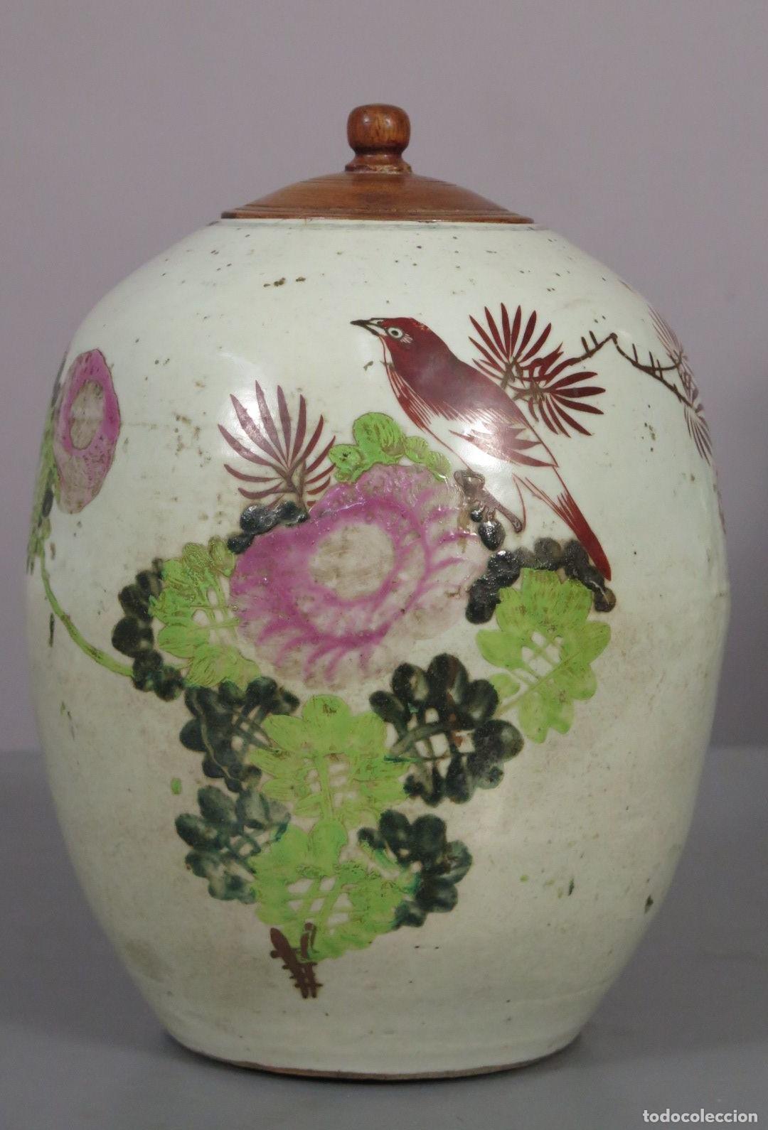 Antig&uuml;edades: TARRO DE JEMJIBRE. PORCELANA. CHINA. HACIA 1900