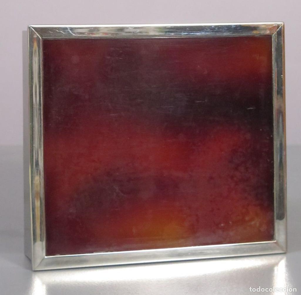 Antig&uuml;edades: CAJA. METAL PLATEADO Y SIMIL CAREY. HACIA 1970