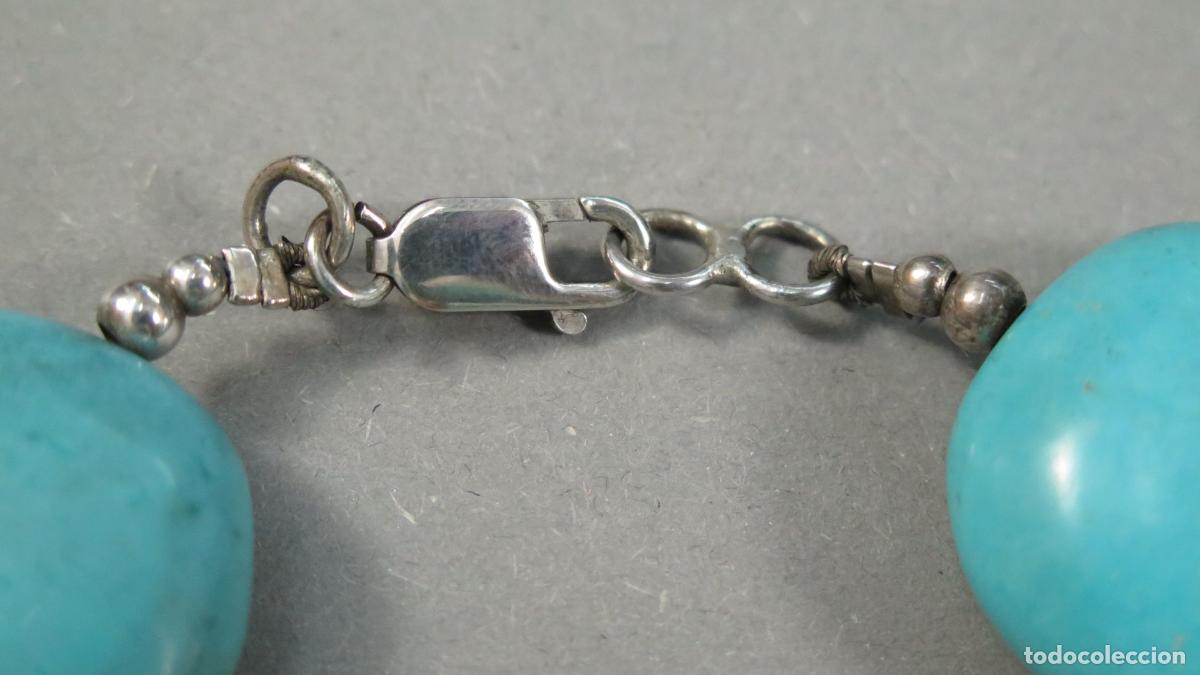 Antig&uuml;edades: COLLAR. TURQUESA Y PLATA. SIGLO XX - Foto 5