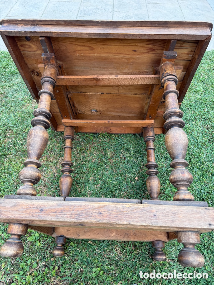 Antig&uuml;edades: Mesa cl&aacute;sica antigua de madera - Foto 4