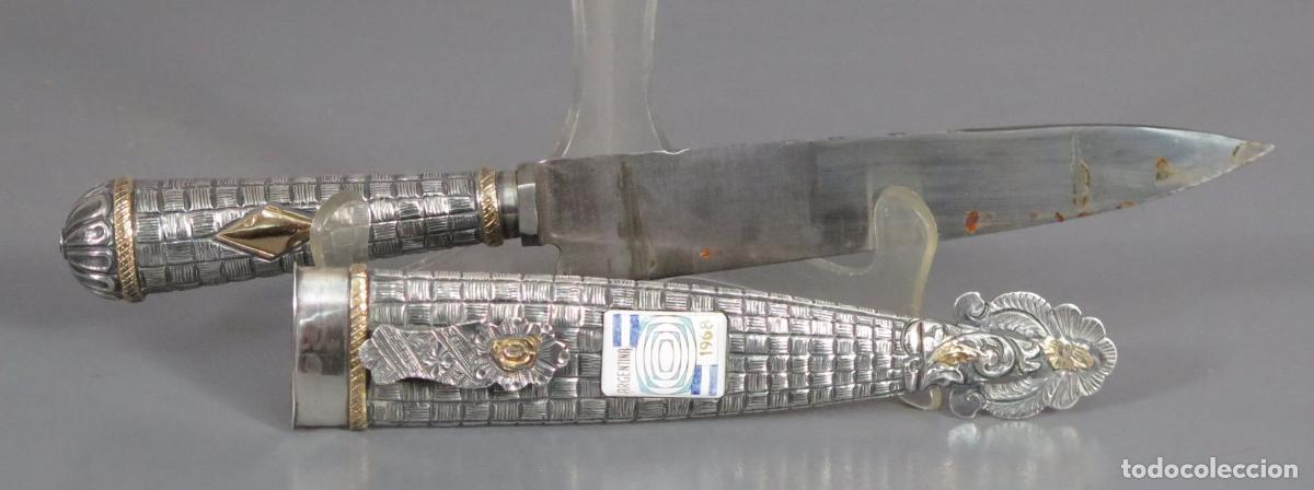 Antig&uuml;edades: CUCHILLO ARGENTINO. FACON. LA MOVEDIZA. PLATA PUNZONADA