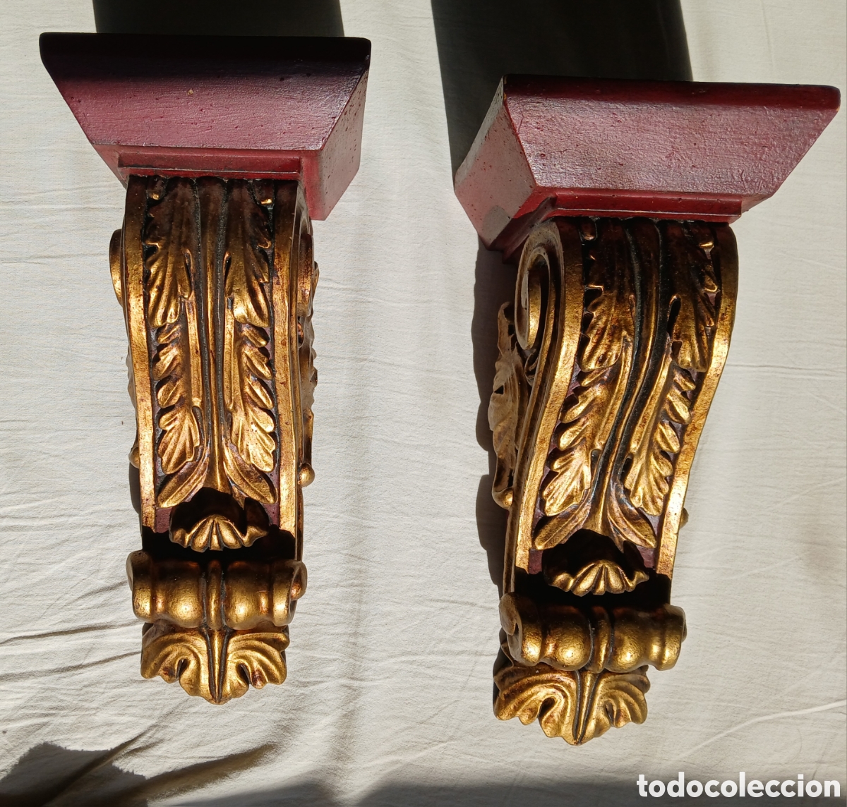 Antig&uuml;edades: Mensulas de madera tallada - Foto 7