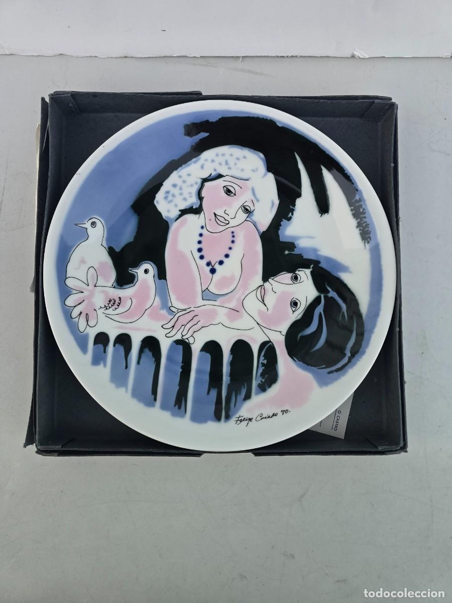 Antig&uuml;edades: SARGADELOS FELIPE CRIADO PLATO( caja original)