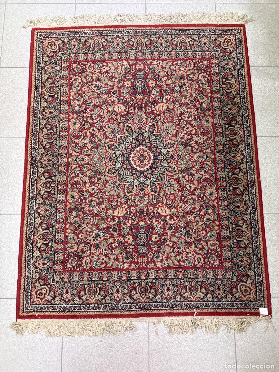 Antig&uuml;edades: Alfombra persa lana tonos rojos
