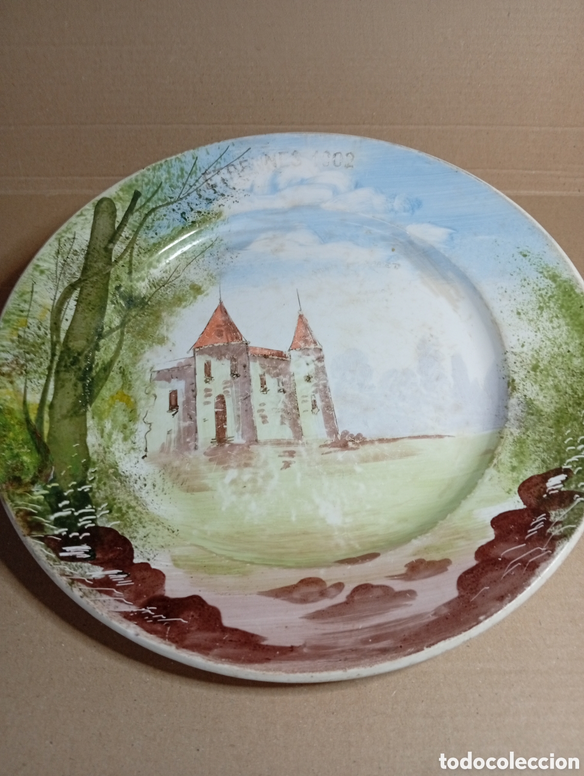 Antig&uuml;edades: Plato de porcelana frances