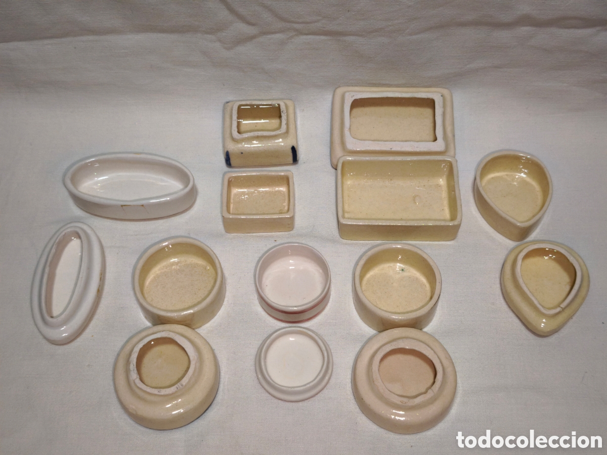 Antig&uuml;edades: Conjunto de 7 cajas de porcelana - Foto 4