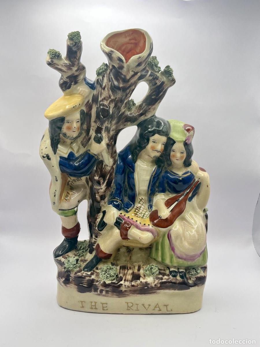 Antig&uuml;edades: Porcelana inglesa Staffordshire siglo XIX