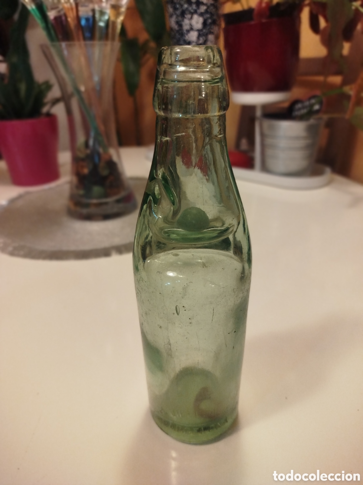 Antig&uuml;edades: Botella gaseosa bola Juan Vilella