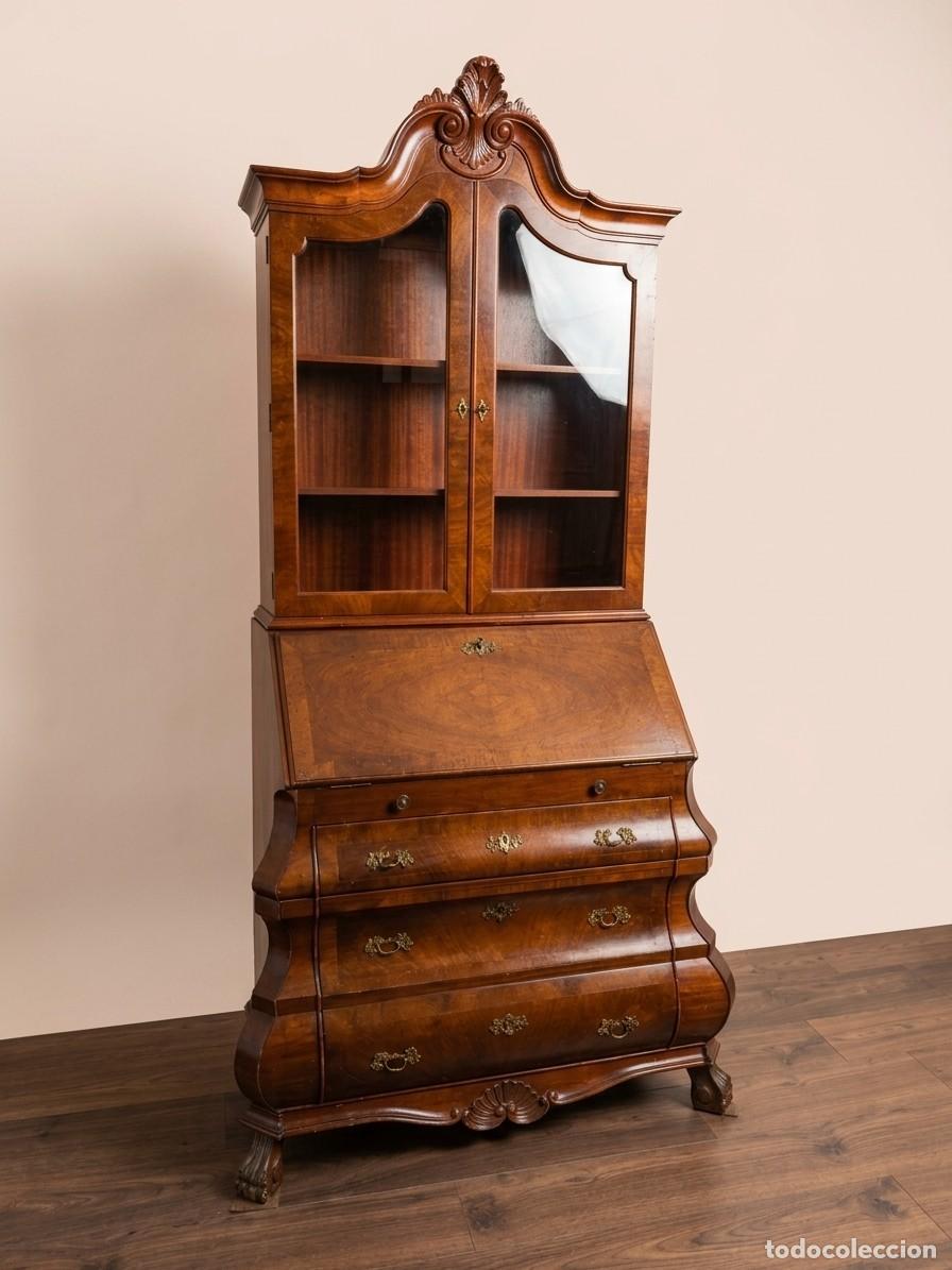 Antig&uuml;edades: Bureau-secreter con vitrina de estilo Neocl&aacute;sico / Holand&eacute;s