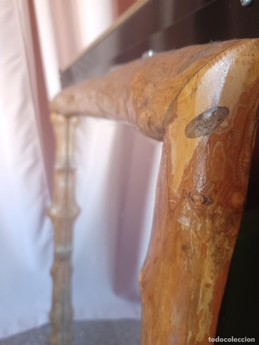 Antig&uuml;edades: Espejo de ramas de madera antiguo - Foto 2