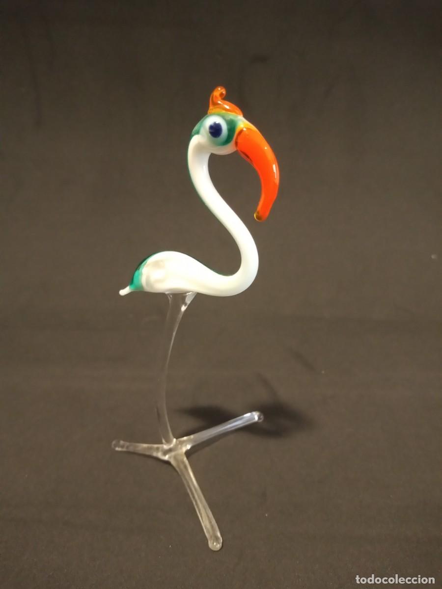 Antig&uuml;edades: MINIATURA AVE TROPICAL VIDRIO SOPLADO COLECCI&Oacute;N