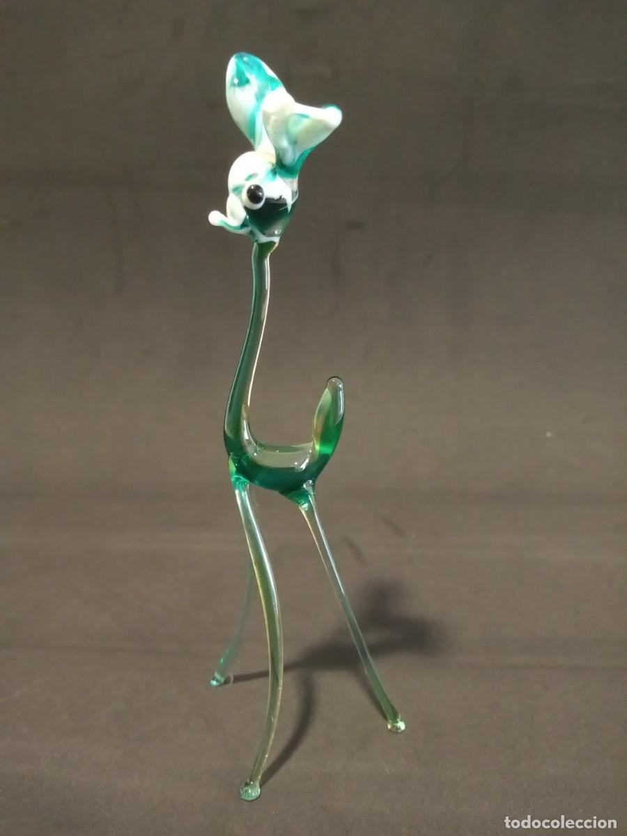 Antig&uuml;edades: MINIATURA ANIMAL VIDRIO SOPLADO VERDE