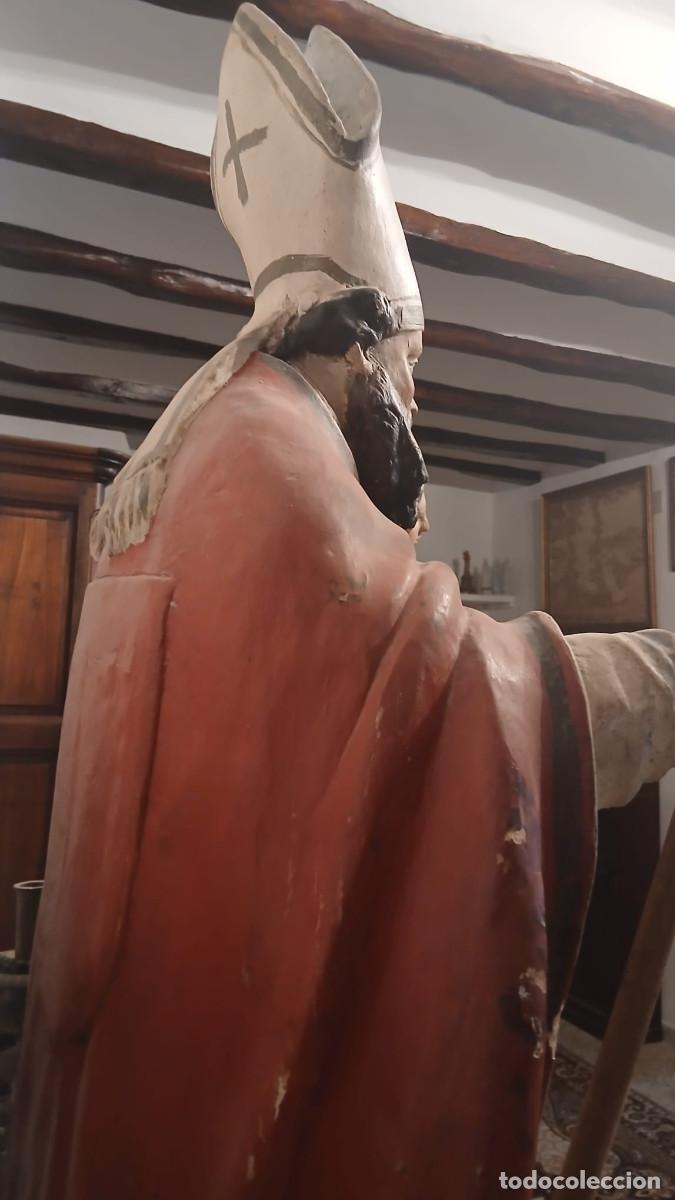 Antig&uuml;edades: Talla religiosa de San Nicol&aacute;s de Bari - Foto 2