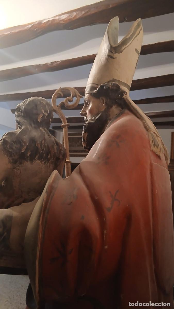 Antig&uuml;edades: Talla religiosa de San Nicol&aacute;s de Bari - Foto 3