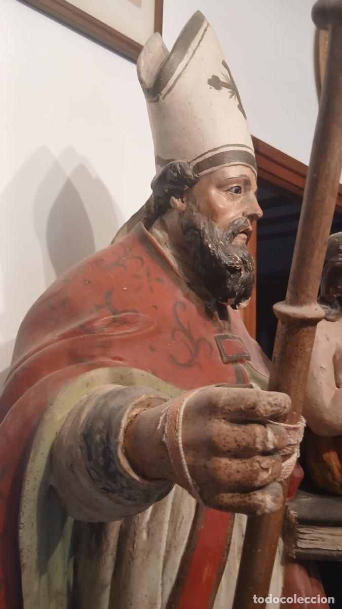 Antig&uuml;edades: Talla religiosa de San Nicol&aacute;s de Bari - Foto 6