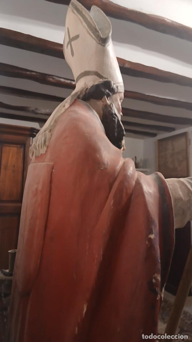 Antig&uuml;edades: Talla religiosa de San Nicol&aacute;s de Bari - Foto 8